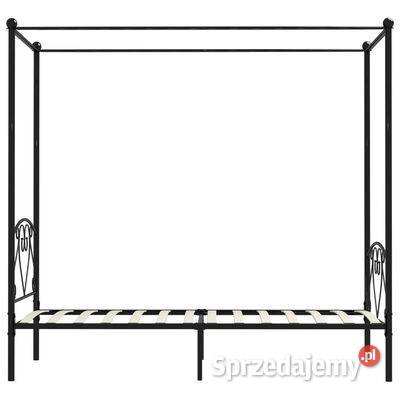 vidaXL Rama łóżka z baldachimem czarna Łóżka i materace mazowieckie Warszawa
