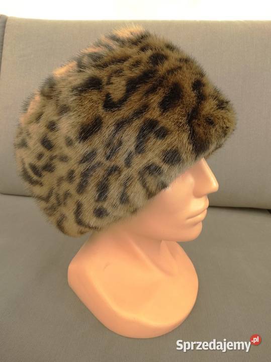 Czapka Futrzana Toczek Sztuczne Futro Camelowa w Łomża