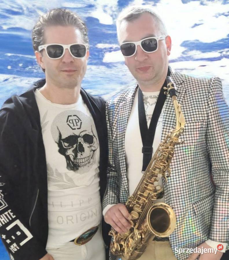 Wokalista i akordeonista z saksofonistą na każdą Muzycy i artyści Białystok