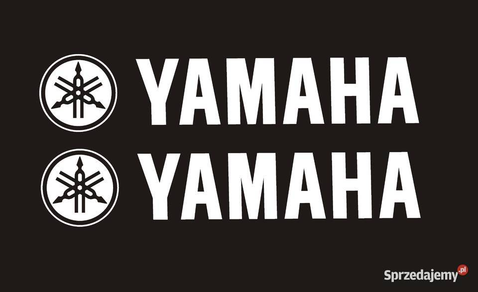YAMAHA 23x45 białe naklejki na motocykl