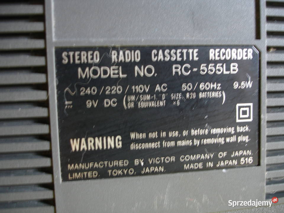 Radiomagnetofon JVC RC555LB