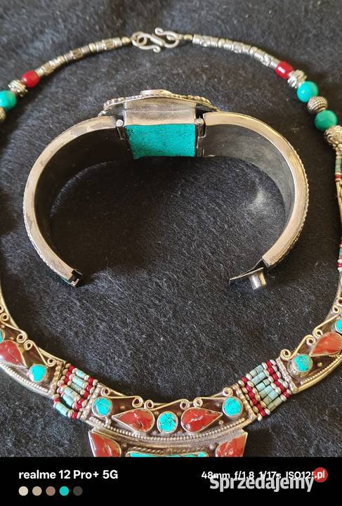 Berberyjski Zestaw Biżuterii Bransoleta i srebro