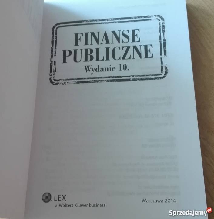 Finanse publiczne 2014 Kluwer Rudnik NOWA Iwko pomorskie Gdańsk
