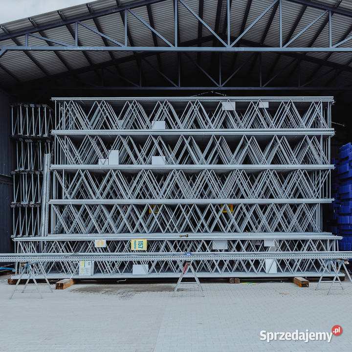 UŻYWANE regały magazynowe ODBOJE ramy TRAWERSY Chmielów