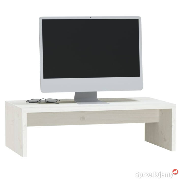 Podstawka na monitor biała 50x27x15 lite drewno