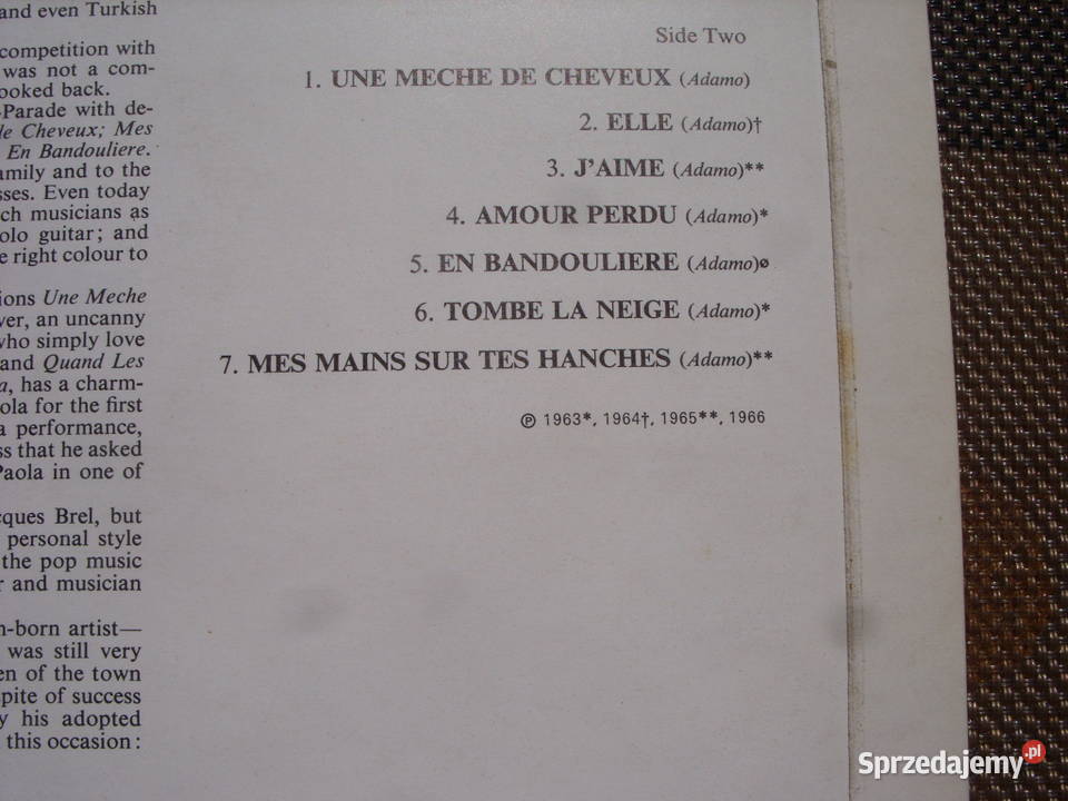 Winyl LP THE HITS OF ADAMOHIS MASTERS VOICE Płyty i kasety Wołów