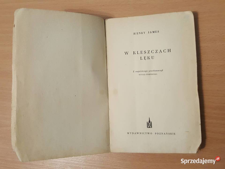 KSIĄŻKA W kleszczach lęku Henry James powieść o Złotniki
