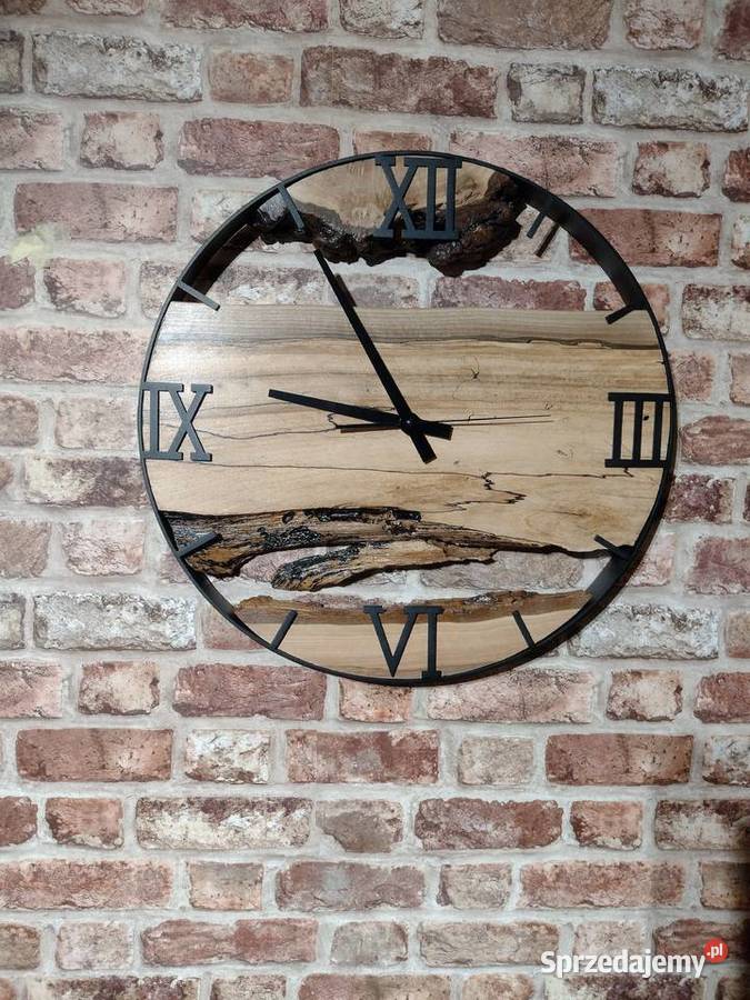 Zegar Handmade drewno i metal Zamość sprzedam
