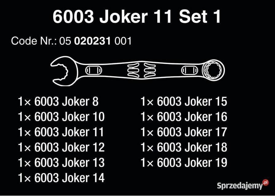 Wera Joker 6000 Zestaw Kluczy PłaskoOczkowych z Pleszew