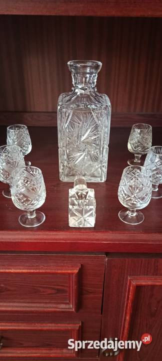 Karafkakieliszki kryształowa wys30 kwadrat o sprzedam