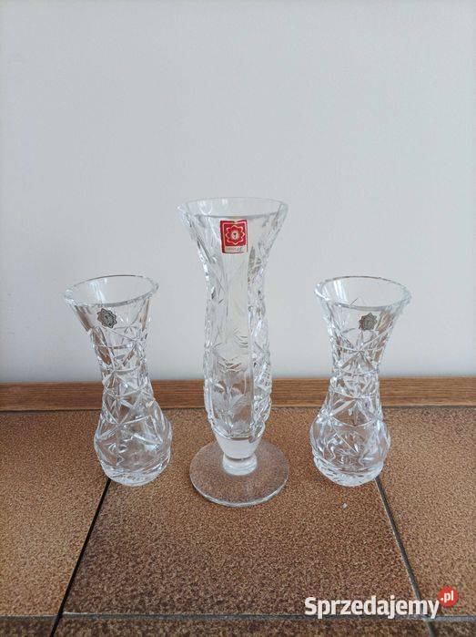 Wazon flakon kryształowy HSK Violetta z czasów Stronie Śląskie