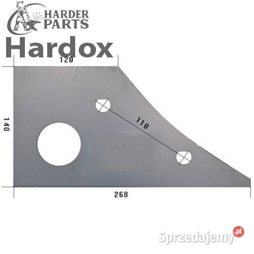 Płoza przednia HARDOX 914003L części do pługa Suwałki