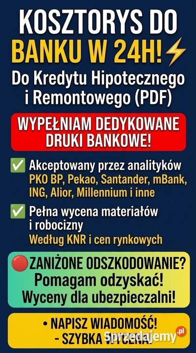 BANK ŻĄDA KOSZTORYSU? / Zaniżone Odszkodowanie? Kosztorysy w 24h (PDF)