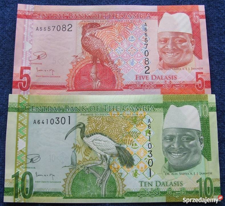 GAMBIA Kolekcjonerskie Banknoty Zestaw 2 sztuki śląskie Katowice