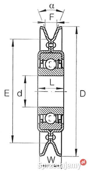 Koło napinające 186 mm otwór 16 mm RSRA16186L0 Kamionna