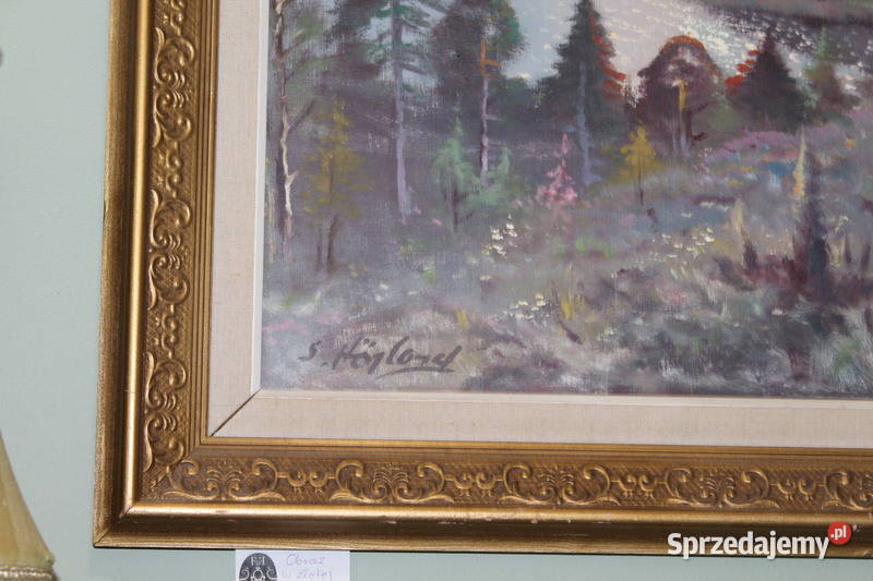 Obraz olejny Skandynawki pejzaż Sven Herik Szczecin