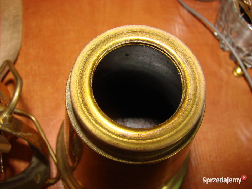 mosiężna lampa naftowa Pozostałe pomorskie Pruszcz Gdański