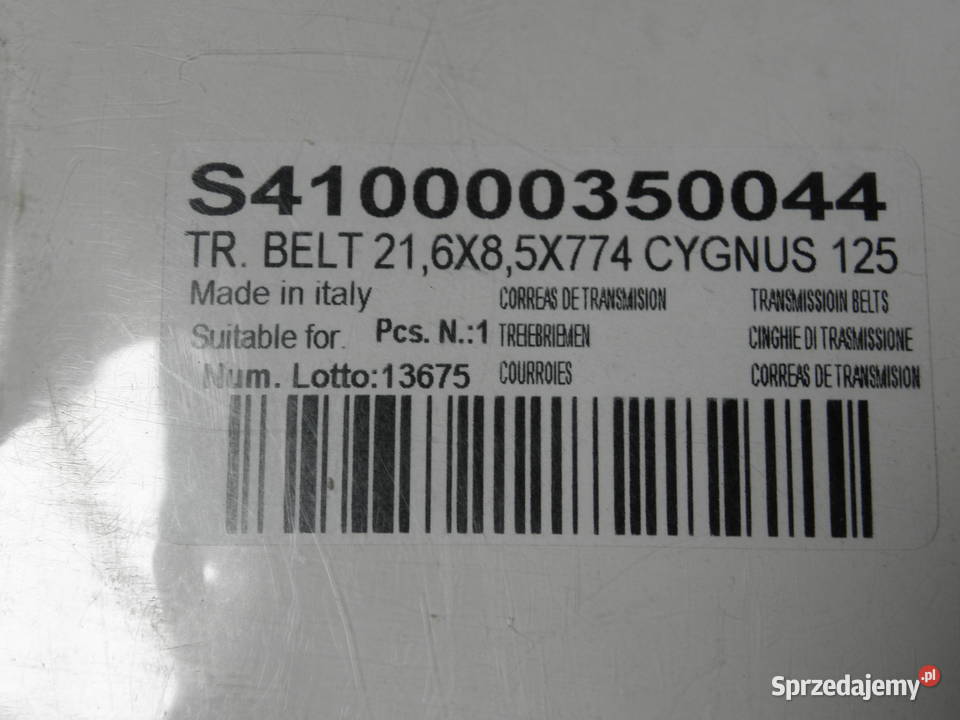 Pasek klinowy YAMAHA Cygnus 125 ccm 216 x 85 x Nowe Osiny sprzedam