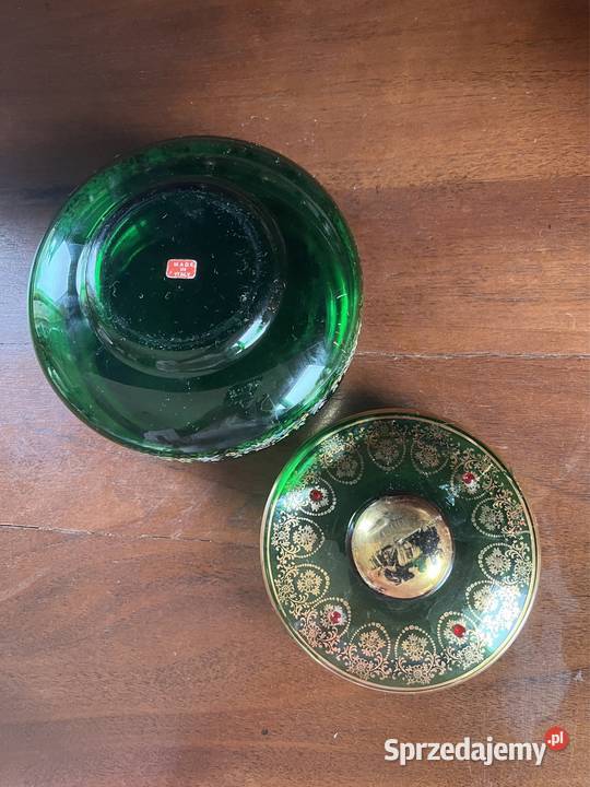 Puzdrobomboniera Made im Italy Szkło zielone Czy Gdańsk