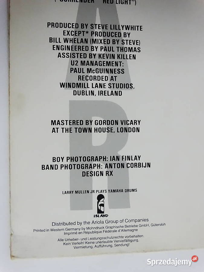U2 WAR Label Island Records 205 259320 1983 r rock Biłgoraj sprzedam