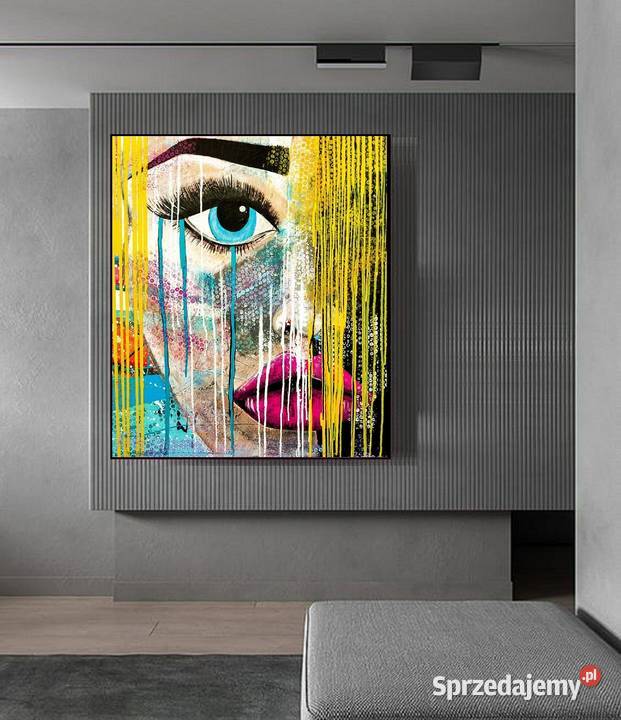 Obraz ręcznie malowany na płótnie 80x70 Pop Art