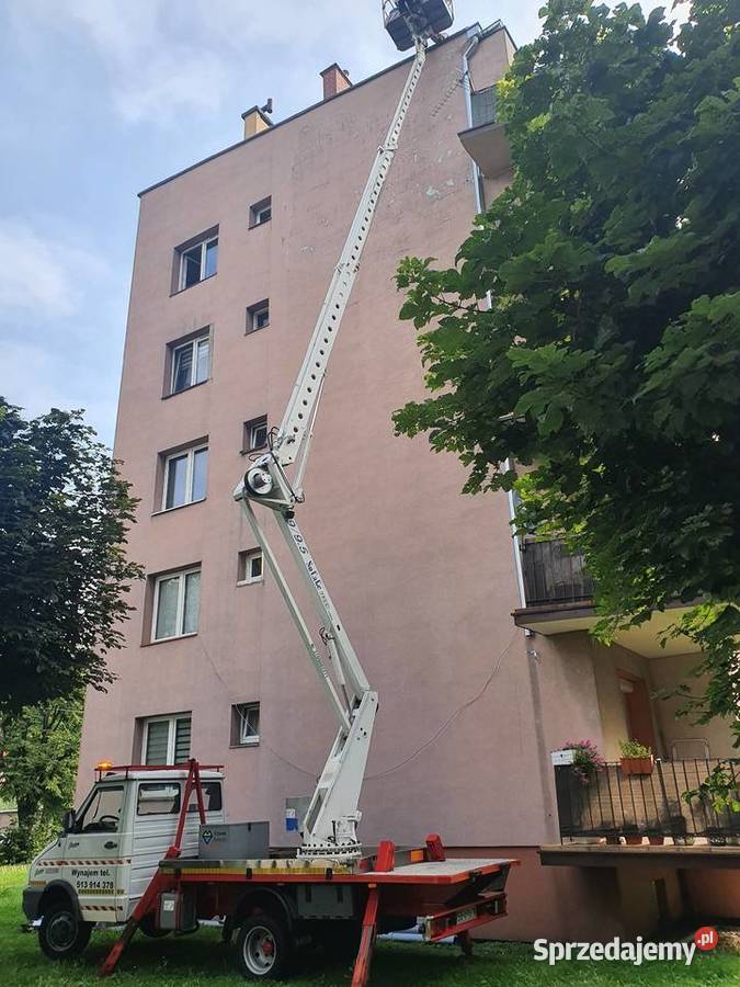 Podnośnik koszowy Zwyżka 20m Wynajem Kęty