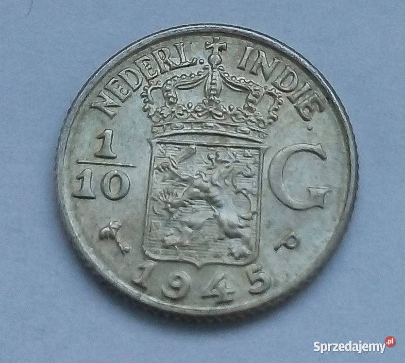 INDIE HOLENDERSKIE 110 GULDENA 1945 r SREBRO mazowieckie Legionowo
