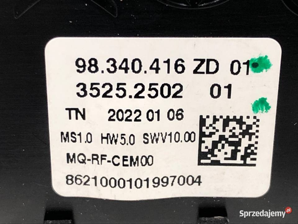 PANEL STEROWANIA NAWIEWU CITROEN BERLINGO III osobowe podkarpackie