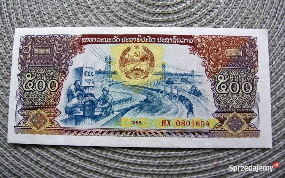 Laos 500 Kip 1988r Antyki, Sztuka, Kolekcje Kalisz