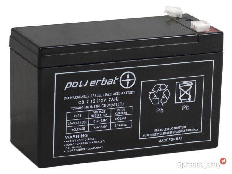 Akumulator żelowy POWERBAT CB 712 12V 7Ah Białystok