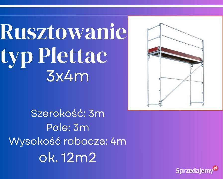 Rusztowanie typ Plettac zestaw 12m2 elewacja Dąbrowa Górnicza sprzedam