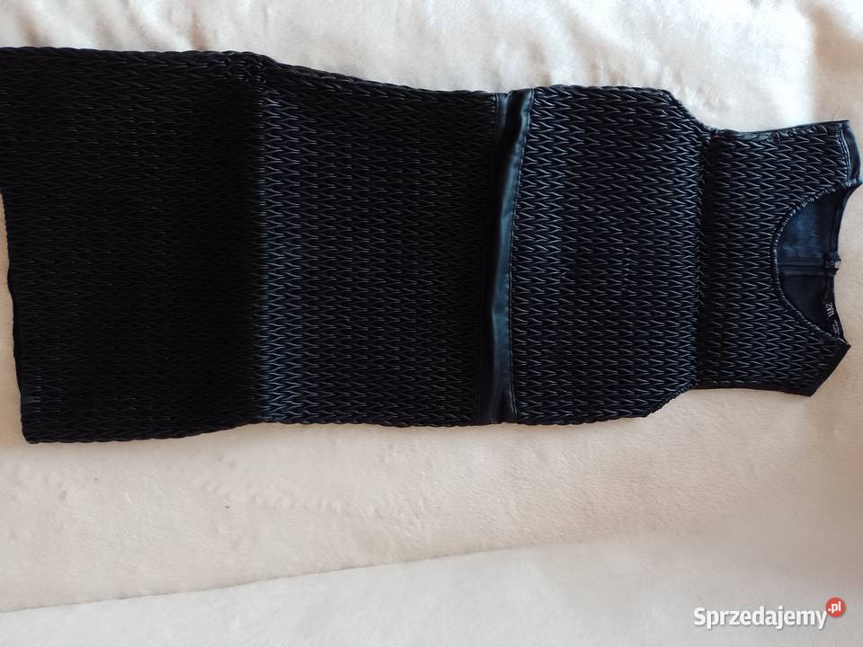 38M ZARA czarna skórzana sukienka ołówkowa NOWA Spódnice i sukienki Kraków