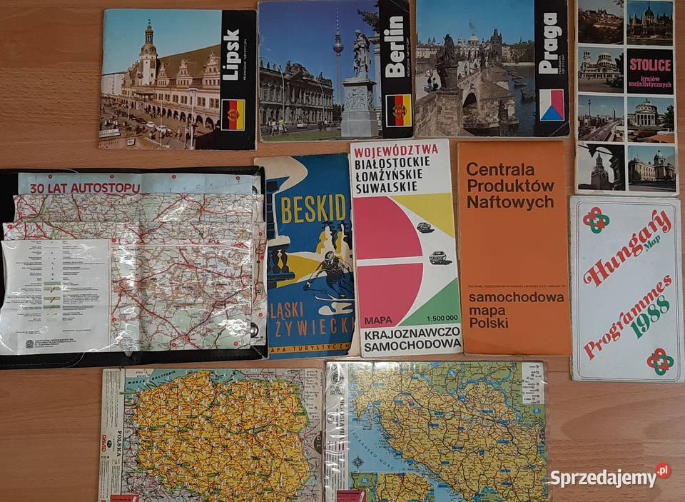 Podróże przewodniki i mapy samochodowe z okresu Sosnowiec