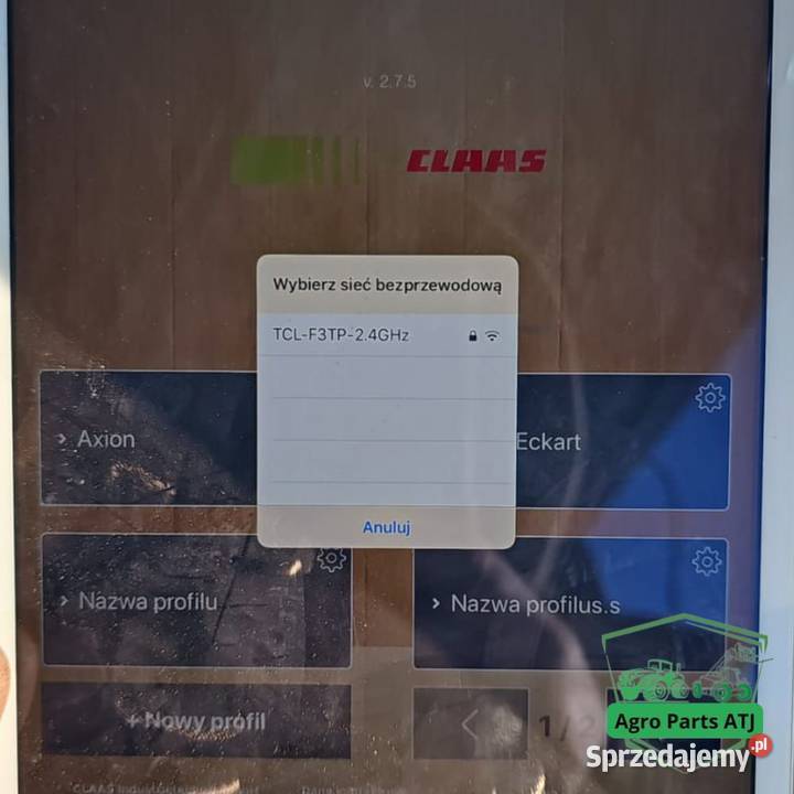 System pompowania opon CLAAS CTIC Claas AXION