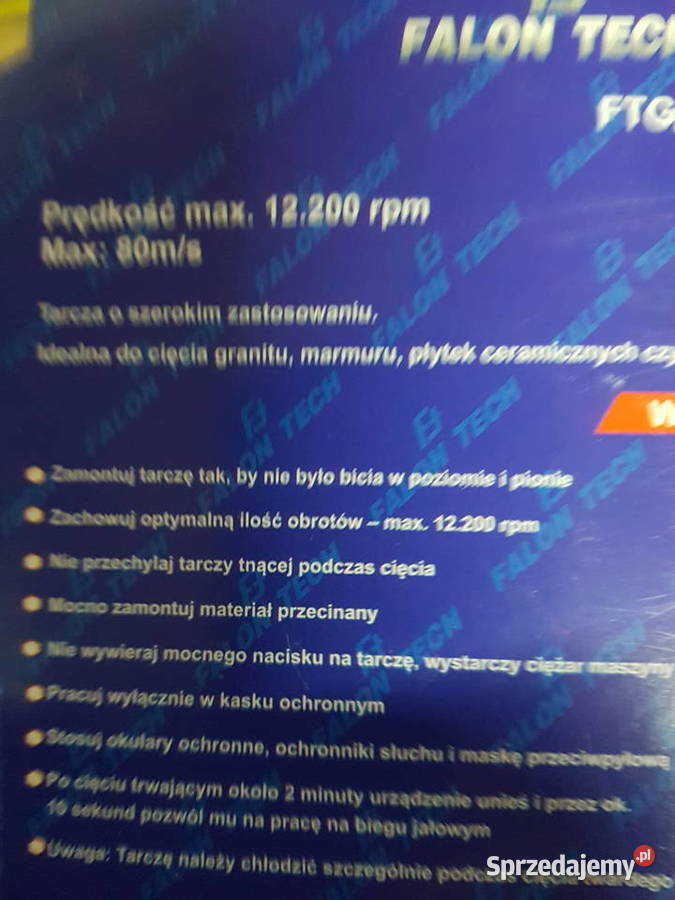 TARCZA DIAMENTOWA PEŁNA DO SZKŁA I LAMINATU 125 Głogowa sprzedam