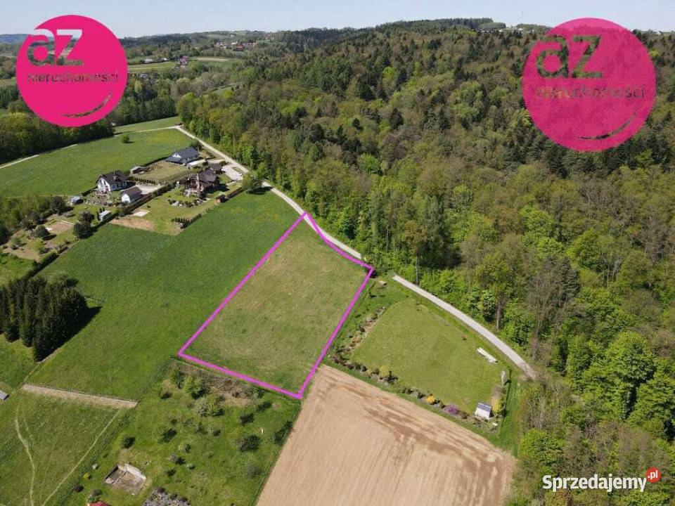 Malownicza widokowa działka budowlana koło Sprzedaż małopolskie Zagorzany