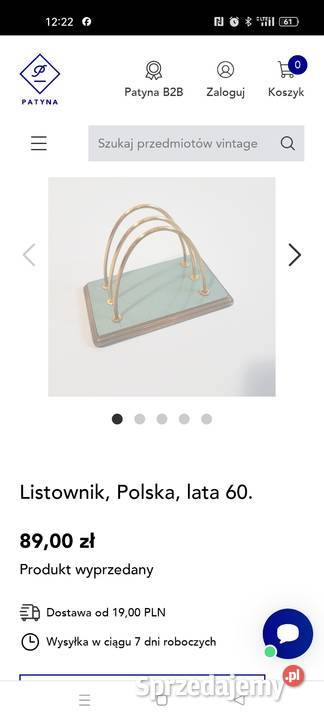 Stojak na listy z czasów PRL Choszczno