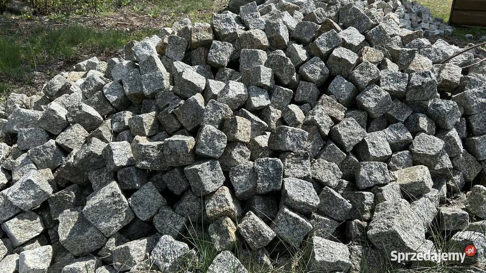 kostka granitowa szaro ruda łupana Pozostałe Łazy-Dąbrowa