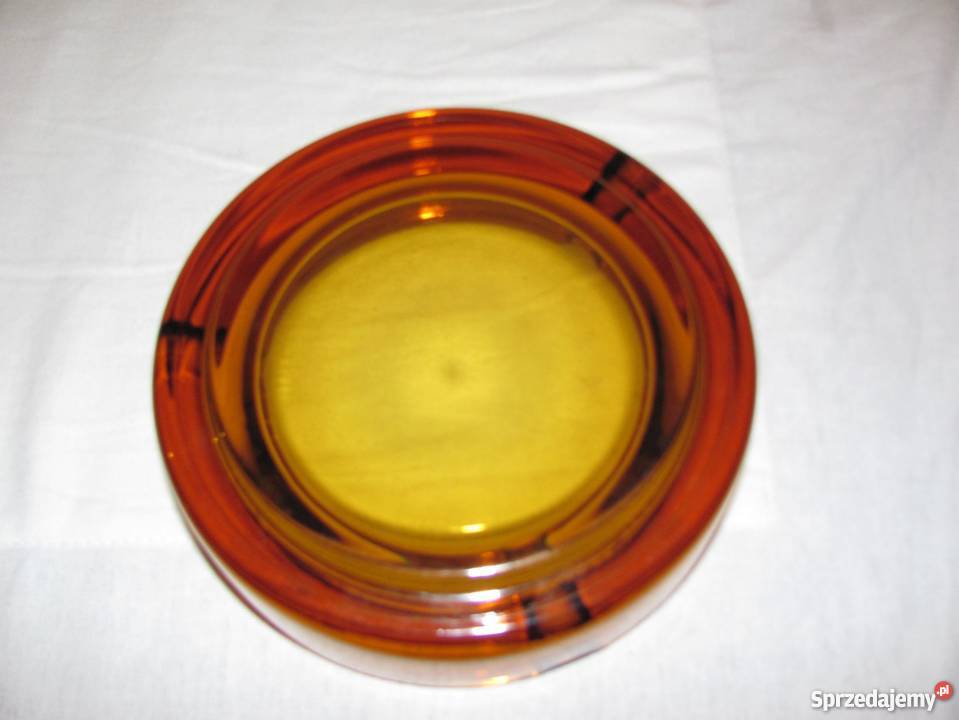 Popielnica szklana miodowa ITALY waga 11 lubelskie Zamość sprzedam