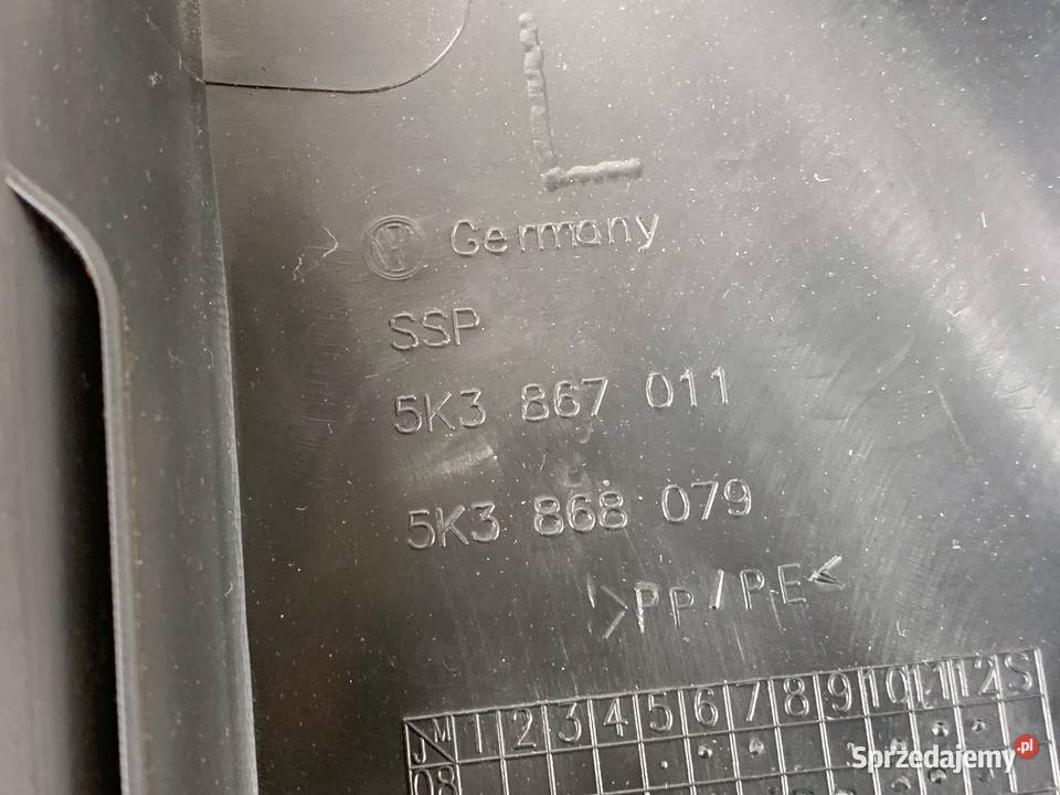 BOCZEK DRZWI LEWY PRZÓD VW GOLF VI Hatchback