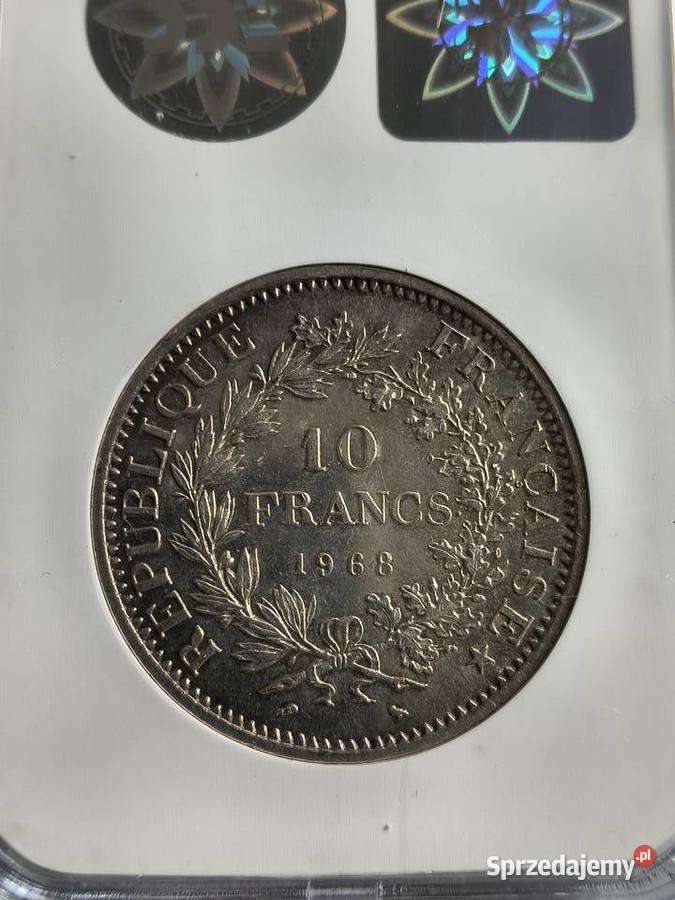 10 franków 1968 Francja Herkules srebro Ag 900