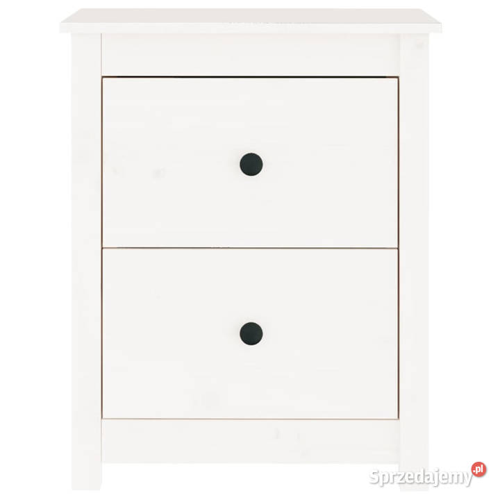 Szafki nocne 2 białe 50x35x615 lite drewno Nocne Meble