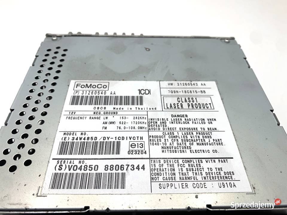 RADIO VOLVO V70 III 31260540AA 0716 ODTWARZACZ osobowe