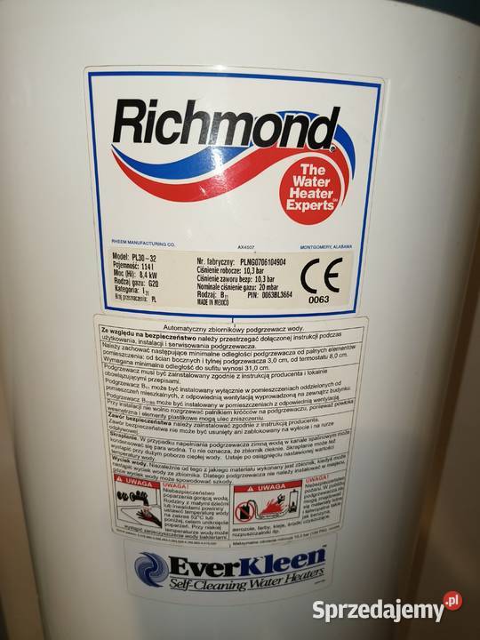 Podgrzewacz wody gazowy Richmond 3032 Lublin sprzedam