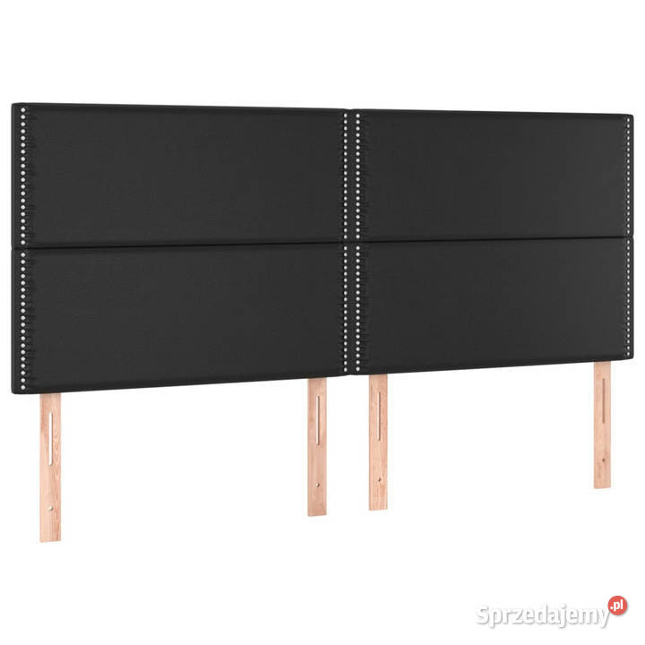 Zagłówek do łóżka czarny 200x5x118128 sztuczna Ramy i stelaże
