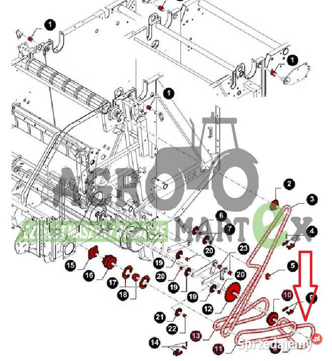 86549269 ŁAŃCUCH L16256 CNH dolnośląskie Wichrów