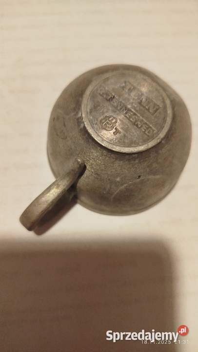 Zestaw 4 kubków do kawy i espresso z cyny Gdańsk