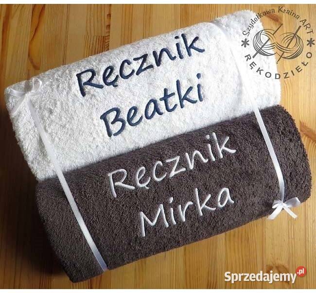 Ręcznik z HAFTEM napis PREZENT na DZIEŃ BABCI kujawsko-pomorskie Toruń