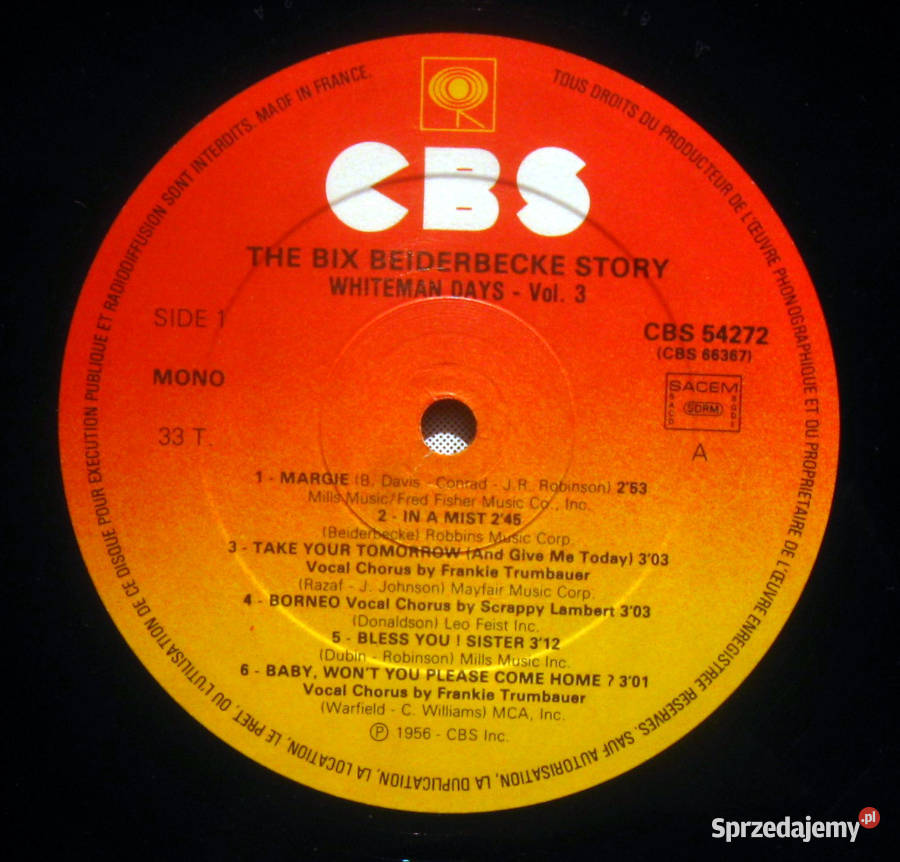 BIX BEIDERBECKE The Bix Beiderbecke Story 3 LP 3 i więcej Szczecin