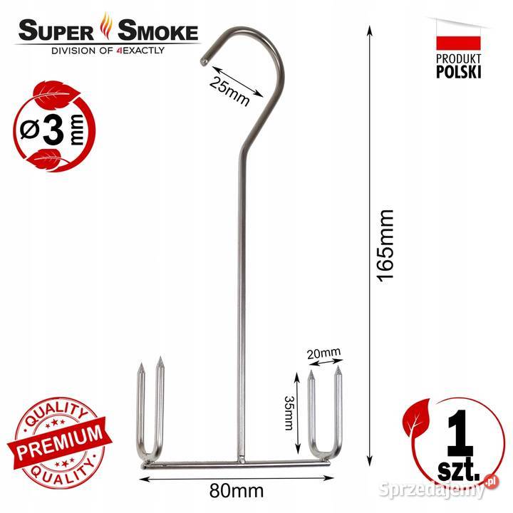 Hak Wędzarniczy Super Smoke do dzwonka ryby 3mm Białystok